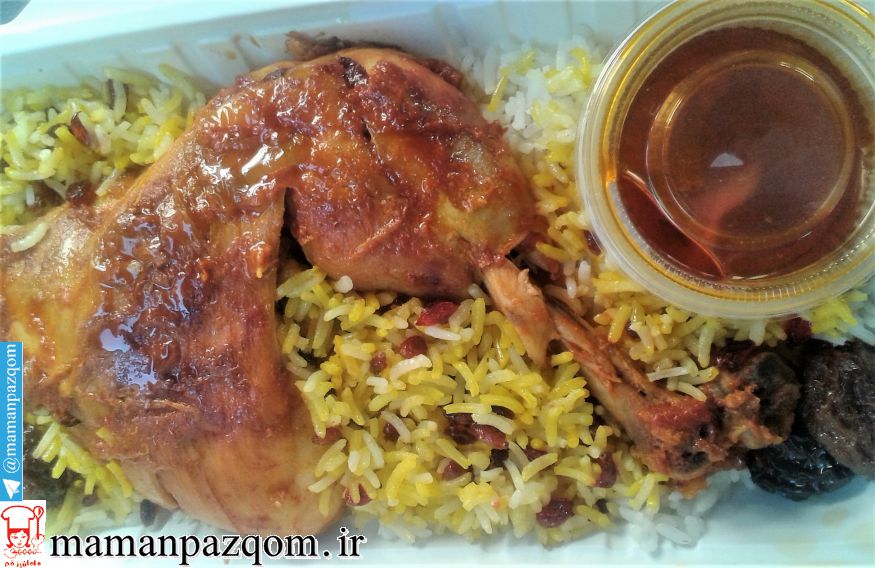 زرشک پلو با مرغ سرخ شده مامانِ زهرا سادات